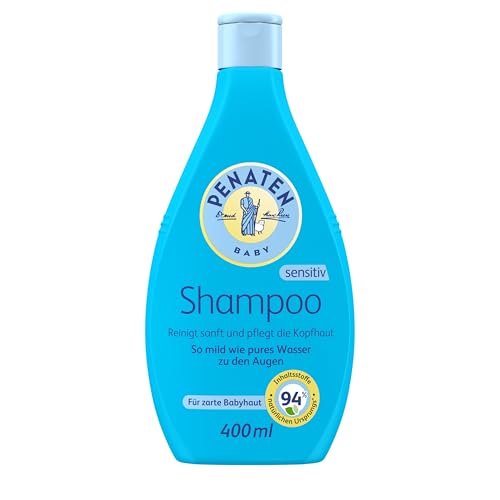 PENATEN Shampoo 400 ml, besonders sanft reinigendes und pflegendes Baby Shampoo, speziell für Neugeborene entwickeltes Haarshampoo ohne Parabene, Sulfate und Farbstoffe, reinigt sanft und ohne Tränen