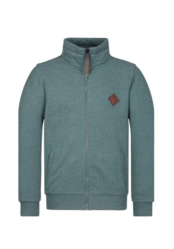 Naketano Herren Sweatjacke Ivic, Farbe:Jungle Green Melange, Größe:L