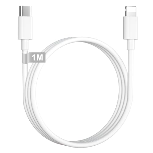 iPhone Ladekabel 1M [Apple MFi Zertifiziert], USB C Lightning Kabel 1M