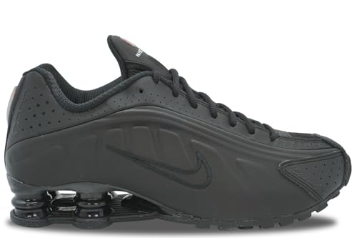 Nike Herren Shox R4 Sneaker, Black Black Max Orange, 47 EU