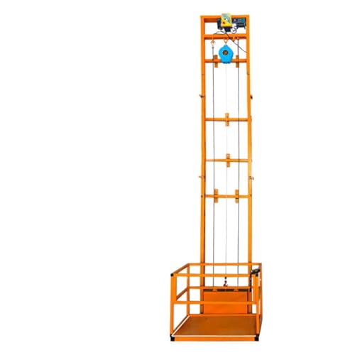 Elektrische Hebebühne, Wandmontierter Lastenaufzug, Mit Fernbedienung, Anhalten in beliebiger Höhe, für Lager, Werkstatt, Stahlbau(3m/9.8ft)