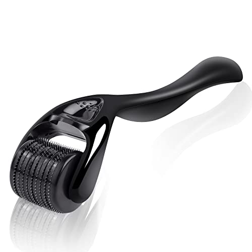 URAQT Beard Roller .5 mm, Dermaroller, Bartroller Bartwuchs, Microneedling Roller für Gesicht und Körper, Nadelroller Bart Roller für Gesichtshautpflege, Anti-Aging, Anti-Falten, Narbenentfernung