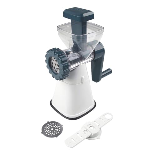 Fackelmann #easyprepare Fleischwolf mit Gebäckvorsatz – Drehwolf für Fleisch oder als Gebäckpresse zum Backen – 2 Lochscheiben (feines & grobes Hack) & 6 Formen für Spritzgebäck