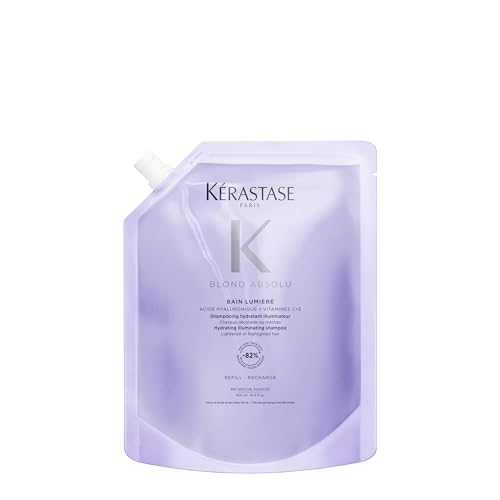 Kérastase Blond Absolu Bain Lumière, Feuchtigkeitsspendendes Shampoo für natürlich blondes, blondiertes und gesträhntes Haar, Nachfüllpackung, 500 ml