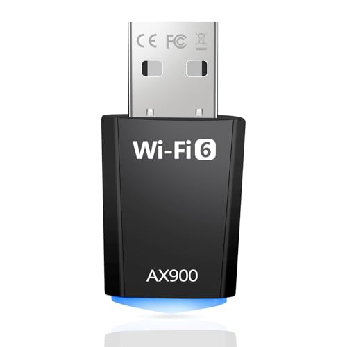 WLAN USB Stick für PC, AX900 WiFi 6 WLAN WiFi Adapter PC Dual Band 2.4GHz/5GHz WLAN USB-Adapter Internet Stick Kompatibel mit Windows 11/10/7
