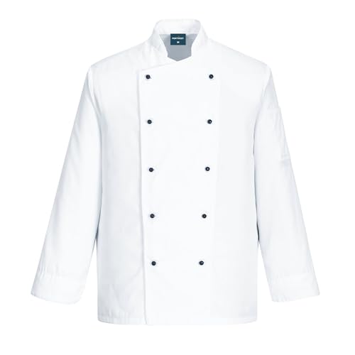 PORTWEST C834WHRL C834-Somerset Kochjacke, weiss, L