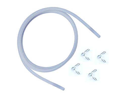 marfitec 1 m Kraftstoffschlauch Silikon Ø 2 mm innen, Ø außen 5 mm Nitro rc + 4 Klemmen