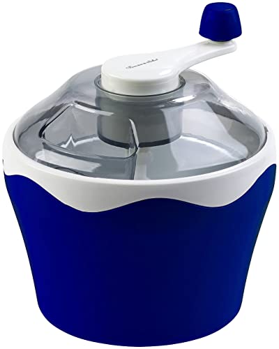 Rosenstein & Söhne Eismaschine ohne Strom: Manueller Speiseeis-Bereiter mit Handkurbel, 500-ml-Kühlbehälter (Eisbereiter, Eismaschine manuell, Joghurtbereiter)