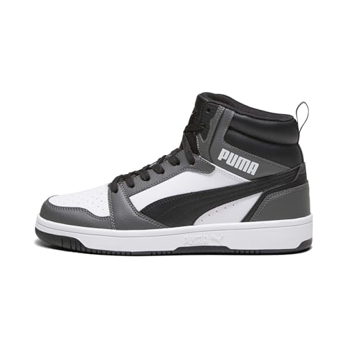 PUMA Unisex Rebound V6 Turnschuhe, Puma White Puma Black Shadow Gray, 43 EU