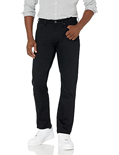 Amazon Essentials Herren Athletic-Fit-Stretchjeans - Auslauffarben, Schwarz, 38W / 34L