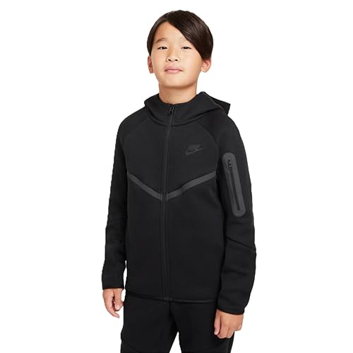 NIKE Unisex Kinder Tech Fleece Full-zip Jacke, Black/Black/Black, M EU
