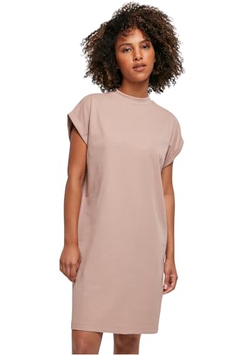 Build Your Brand Damen Kleid Ladies Turtle Extended Shoulder Dress, Farbe duskrose, Größe XXL