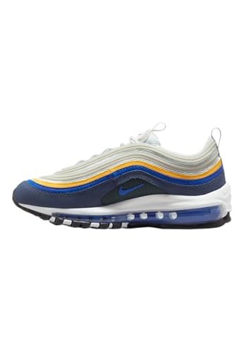 Nike Sportswear - Sneakers AIR MAX 97 (GS) aus Leder, weiß-blau-orange (5Y)