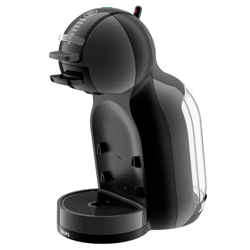 NESCAFÉ DOLCE GUSTO Mini Me Von Krups, kleine automatische Kapselkaffeemaschine, heiße und kalte Getränke, 15 Bar Druck, 0,8 Liter Wassertank, Eco-Mode, schwarz/Anthrazit, KP1238