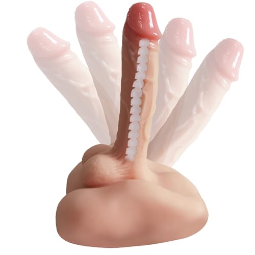 Linman 2 in 1 MäNnertorso Masturbator und Realistischer Penis Dildo, Anal Tunnel Masturbieren Lebensechter Analplug Analdildos Gay Solo Homosexuell Masturbation Seckoe Sex Spielzeug für Männer Frauen