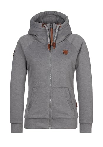 Naketano Brazzo Women Zip Hoody Kapuzenjacke (DE/NL/SE/PL, Alphanumerisch, M, Regular, Regular, Dark Grey Melange)