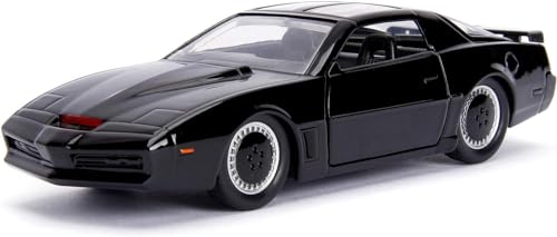 Jada Toys 253252000 Knight Rider K.I.T.T. - 1982 Pontiac Trans AM Modellauto, 1:32, Detail-Innenraum, Türen zum Öffnen, schwarz