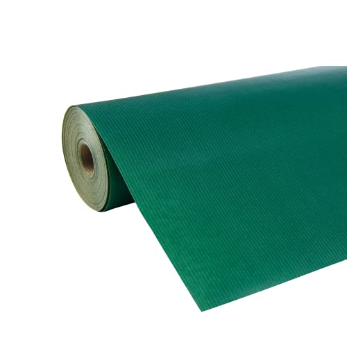 Clairefontaine 507550C Rolle Geschenkpapier (50 x 0,7 m, spezielle Breite, Kraftpapier, strapazierfähig) 1 Stück grün