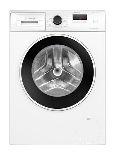 Bosch Waschmaschine 7 kg Serie 2, 1400 UpM, LED-Display, Speed Perfect, Leiser Betrieb, Hygienische Wäsche, Nachlegefunktion, Anti Vibration Design, AquaSecure Plus, WGE0240V