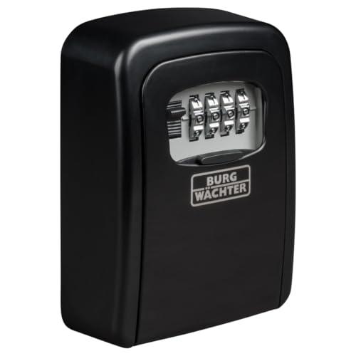 Burg-Wächter Schlüsseltresor mit 4-stelligem Zahlencode für außen und innen, Sicher, Wandmontage, Key Safe 30 SB, Schwarz