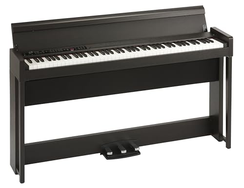 Korg C1-BR Digitalpiano mit 88 Tasten, mit Stand, Braun