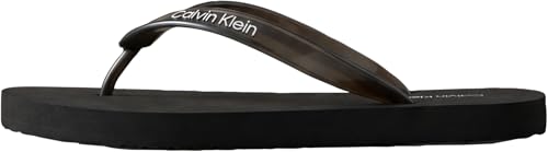 Calvin Klein Damen Flip Flop TPU Metallic Hw0hw02956 Zehentrenner, Black (Triple Black), 40 EU