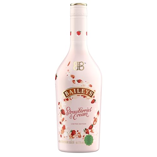 Baileys Strawberries & Cream, B-Corp zertifiziert, Original Irish Cream Likör, köstlicher Erdbeergeschmack, DER Sommerhit jetzt das ganze Jahr, S&C, 17% vol, 500ml Einzelflasche