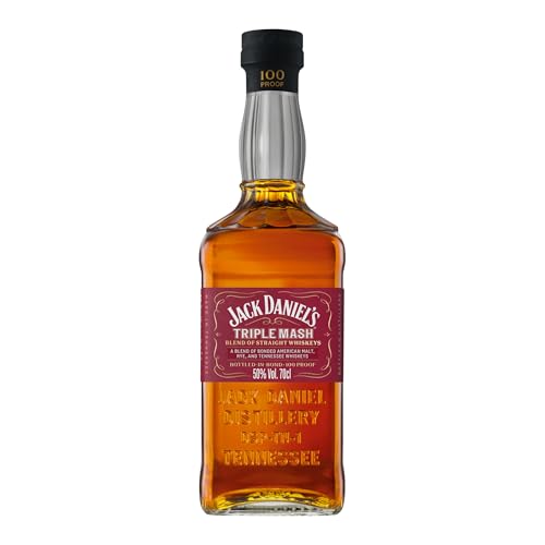 Jack Daniel’s Triple Mash - Blended Whiskey - Geschenkempfehlung - Honigsüße gepaart mit würzigem Roggen und trockener Eiche - 0.7L/ 50% Vol.
