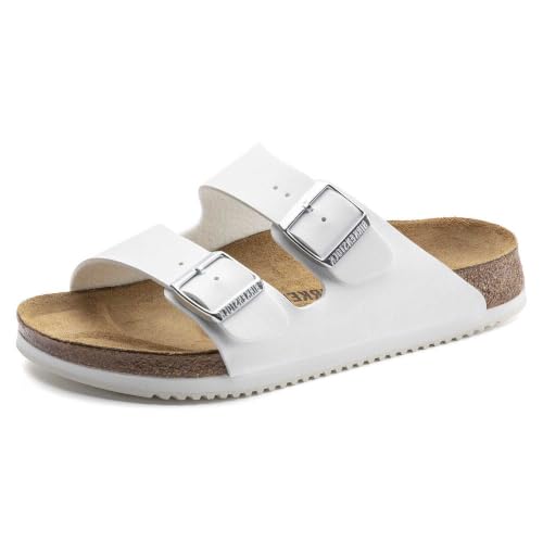 Birkenstock Arizona Semelle Professionnelle Unisexe Adulte Super Grip Birko Flor Blanc EU(40)