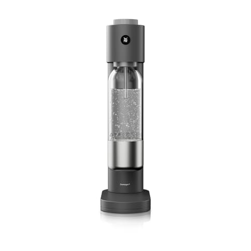 WMF Element One Wassersprudler – vollautomatische Edelstahl Sprudelmaschine mit 3 Graden, platzsparendes Design, eleganter Soda Maker & Sprudelgerät für prickelnden Genuss auf Knopfdruck, Farbe Lava
