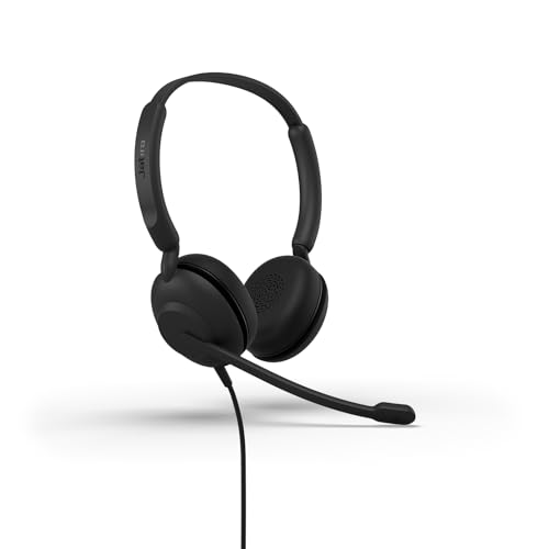 Jabra Evolve 10 Kabelgebundenes Headset mit geräuschunterdrückendem Mikrofon für PC/Laptop - USB-A-Einrichtung - TCO-Zertifiziert - Leichtes Design - Inline-Anruf-/Lautstärkeregler - Schwarz