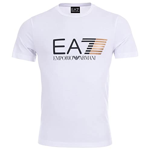 Emporio Armani T-Shirt EA7 Herren T-Shirt 3ZPT62 PJ03Z, Kurzarm, Rundhalsausschnitt, Weiß, Medium