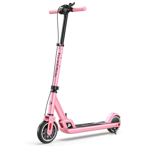 FanttikRide T9 Elektroroller für Kinder, 1,3-1,7 m, 12/16 km/h, LED Digitalanzeige, höhenverstellbar und faltbar, Elektroroller für Kinder und Teenager, bis zu 40 Minuten, Rosa (Ohne ABE)
