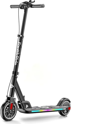 FanttikRide T9 Apex Elektroroller für Kinder, 1,3–1,7 m, 200 W Motor, LED Farblicht, Bluetooth-Musik, 12/16 km/h Digitalanzeige, höhenverstellbar, faltbar, bis zu 40 Minuten, Schwarz (Ohne ABE)