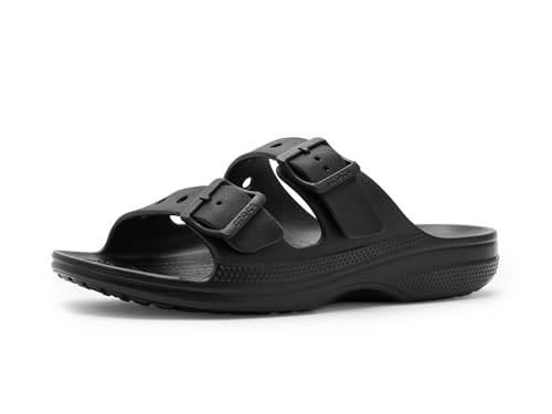 Crocs Saturday Sandal M Herren-Sandalen, flach, Schwarz, 44 EU, Schwarz, 45/46 EU