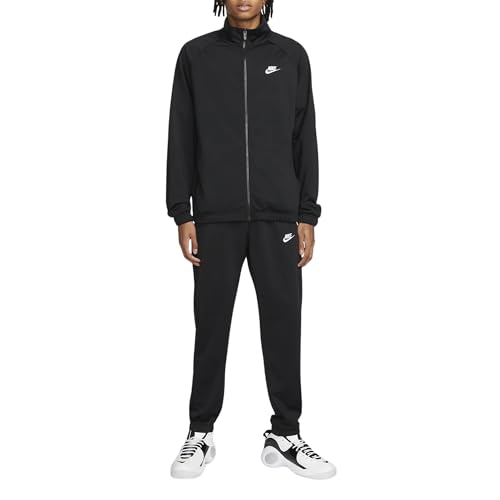 Nike Herren M NK Club PK TRK Suit Tracksuit, Black/White, XL