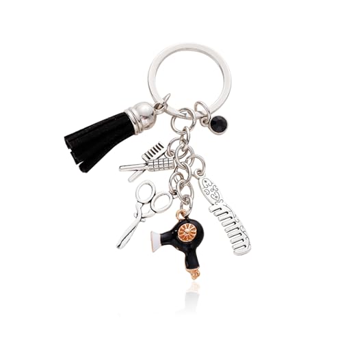 Schlüsselanhänger Kreativer Metall-Friseur-Schlüsselanhänger, Geschenkidee für Friseure, Rucksack-Anhänger