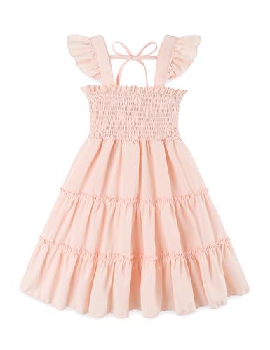 KIDDLETOWN Mädchen Kleider Kinder Rosa Kleid Sommer für 3-4 Jahre