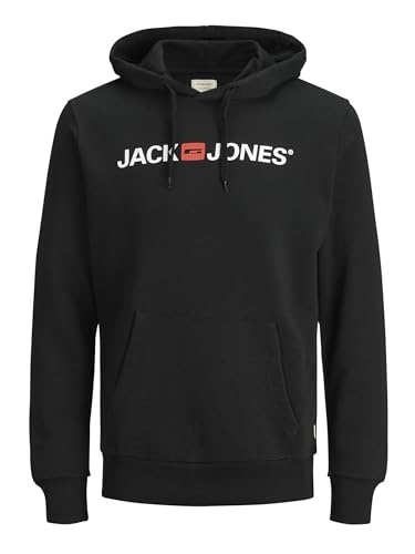 JACK & JONES Herren Jjecorp Logo Sweat Hood Noos Kapuzenpullover, Schwarz, S EU