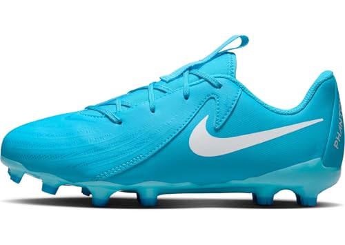 Nike Phantom Gx II Academy Fg/Mg Kinder Fußballschuh, Blue Fury/White, 35