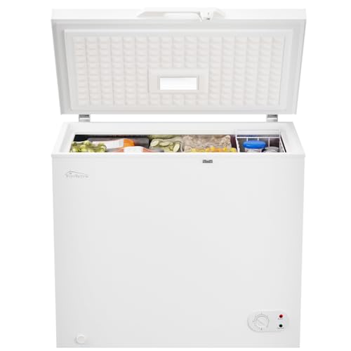 Tronitechnik® Gefriertruhe Kühltruhe BORGAR PRO mit 2in1 Gefrier- und Kühlfunktion | 210 Liter, 223kwh/Jahr, 85cm hoch, geringe Lautstärke | LED-Licht | Rollen | Kindersicherung durch Schloss | Weiß