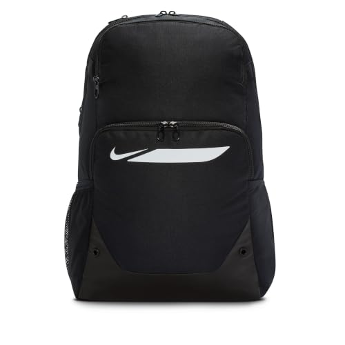 NIKE Academy Fußballrucksack (Groß, 30 L), BLACK/BLACK/WHITE, IO0912-010, MISC