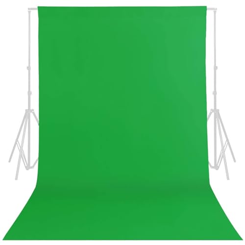Fotostudio Hintergrund für Fotografie, 2M x 3M(6.6FT x 9.8FT) Green Screen Background, 100% Reiner Musselin Faltbare Hintergrund Kulisse für Fotografie,Video und Fernsehen Aufnehmen
