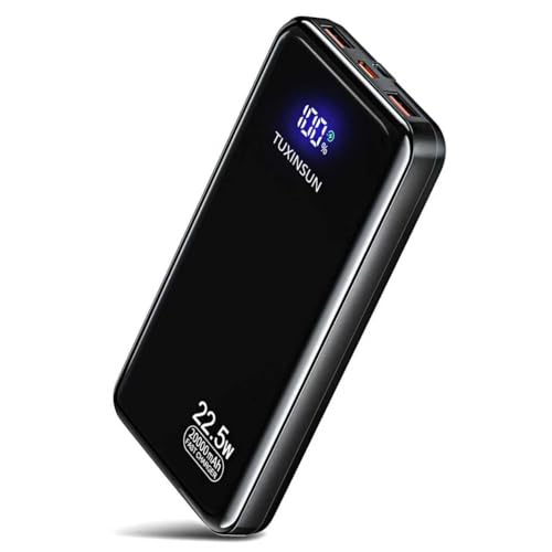 Power Bank 20000 mAh 22.5 W PD3.0 QC4.0 Externer Handyakku PD20W Schnellladen Powerbank mit LCD-Display USB-C Ausgänge und Eingänge Tragbares Ladegerät mit Smartphones (P11D)