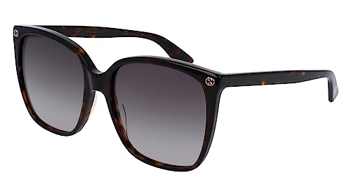 Gucci Damen GG0022S 003 Sonnenbrille, Braun (Avana/Brown), 57