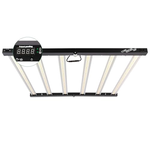 Lucius 720W LED-Pflanzenlampe mit Mastersteuerung, Timer, Sonnenaufgang & Sonnenuntergang, 2,9 μmol/J Vollspektrum für Zimmerpflanzen mit LED-Display, Pflanzenlicht mit LM281B-Dioden
