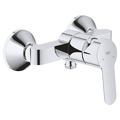 GROHE BauEdge, Duscharmatur Aufputz, Wassermenge begrenzbar | Mischbatterie für die Dusche, eigensicher gegen Rückfließen, Einhebelmischer für die Wandmontage (chrom, 23333000)
