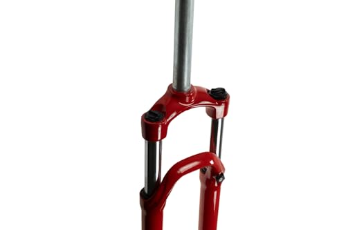 Generisch 27.5 Zoll Zoom Feder Gabel A-Head 1 1/8 einstellbar MTB Schaftlänge 255mm Disc Rot