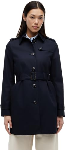 Tommy Hilfiger Damen Jacke Heritage Single Breasted Trench Übergangsjacke, Blau (Midnight), M