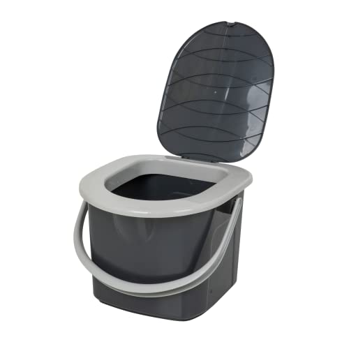BranQ - Home essential 100% recycelt Kunststoff PP, Ökologisch, Mobile Campingtoilette 15,5 Ltr mit max. Tragkraft bis 120kg